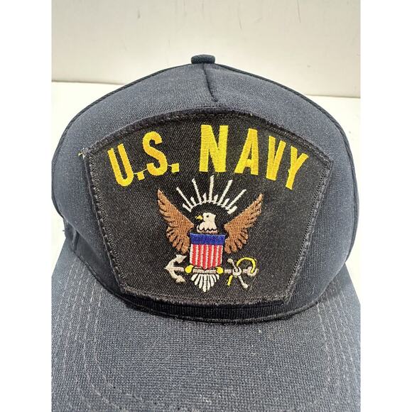 Vintage US Navy Blue Hat Cap North Star Snapback - Picture 2 of 6